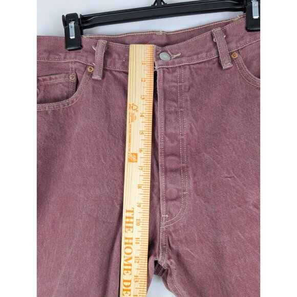 Levis Jeans Mens 40x30 Mauve 501XX Straight Leg Button Fly 100% Cotton - Picture 7 of 10